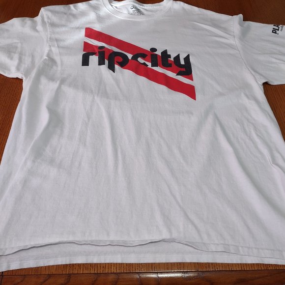 PORT&COMPANY Portland Trail Blazers RIP City White T-shirt Size Adult Xl - Picture 1 of 10